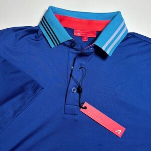 Redvanly Harley Polo Mens Small‎ Mazarine Blue Short Sleeve Golf Shirt NEW